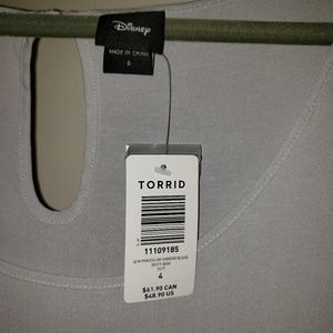 Torrid 4x Disney Beauty and the Beast Peplum Top